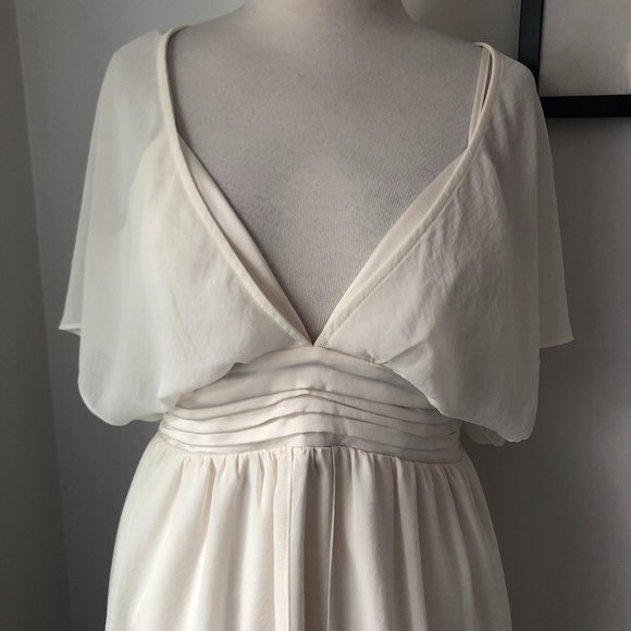 Cooper St Off White V Neck Grecian Style Boho Dress Size 12 New w Tags $149 - Picture 2 of 12